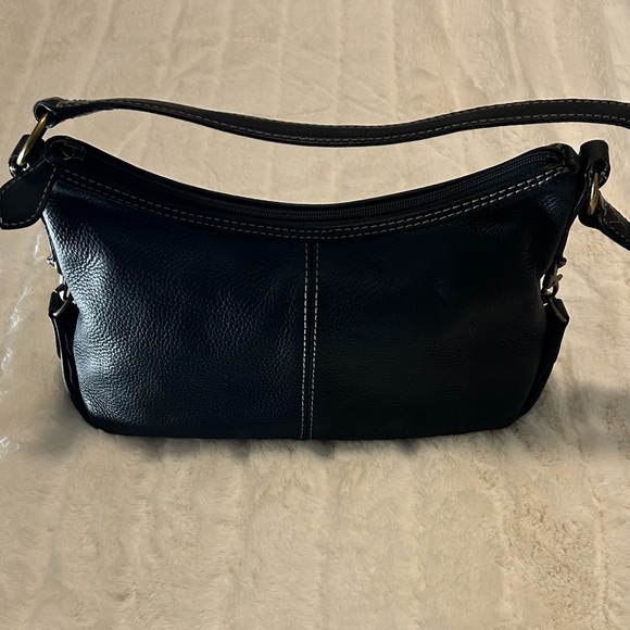 Fossil Handbags - Vintage Fossil Black Pebbled Leather Shoulder Bag #75082